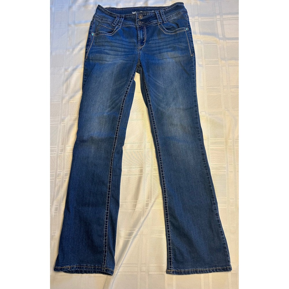 WallFlower Jeans Women 9 Blue Luscious Curvy Fit Bootcut WBM08234B Embroidered